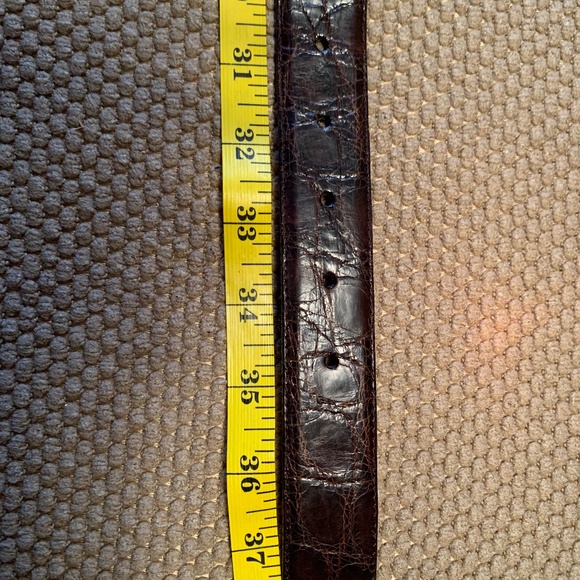 Vintage Henri Bendel Brown Genuine Caiman Crocodile Belt-34 inches- minimal wear main image 12